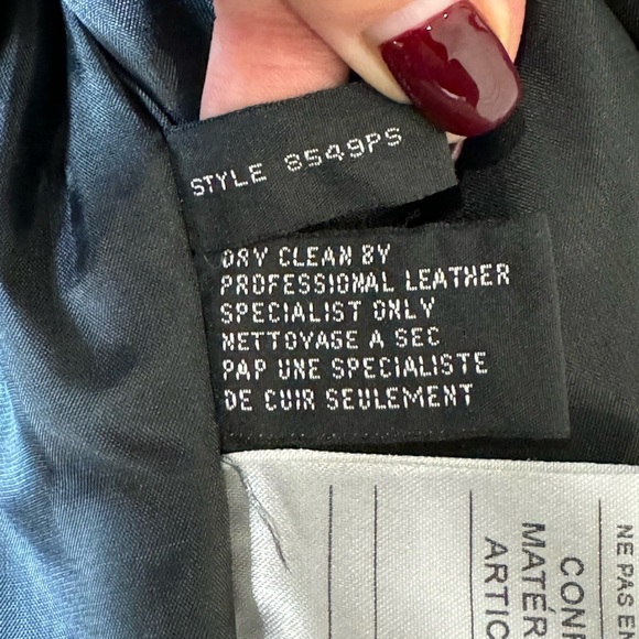 Vintage Cosa Nova Suede Leather Moto Jacket - Size L (Fits like‎ a S/M) - Black - Picture 9 of 10